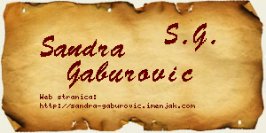 Sandra Gaburović vizit kartica